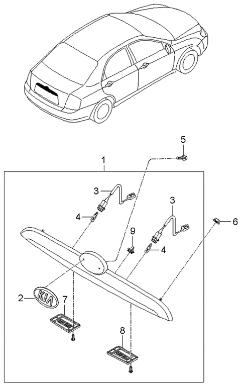 2006 Kia Spectra Holder Assembly Diagram for 925502F000