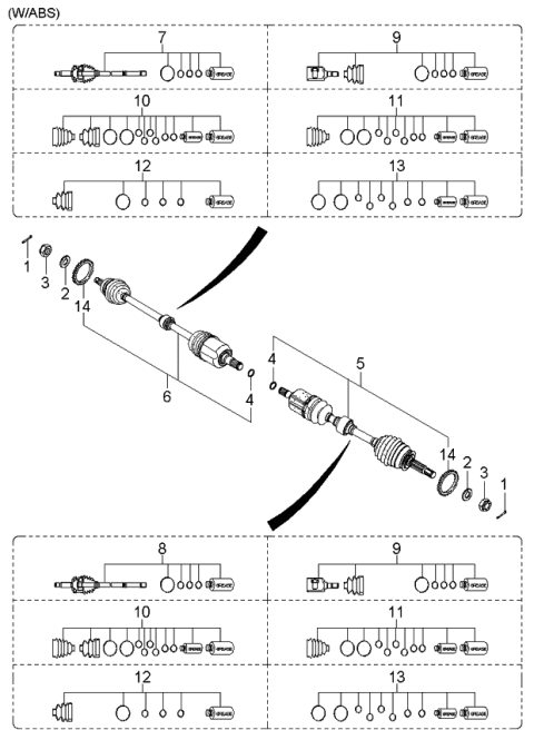 2006 Kia Spectra Drive Shaft Diagram 4