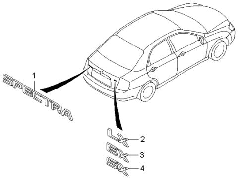 2005 Kia Spectra Emblem Diagram