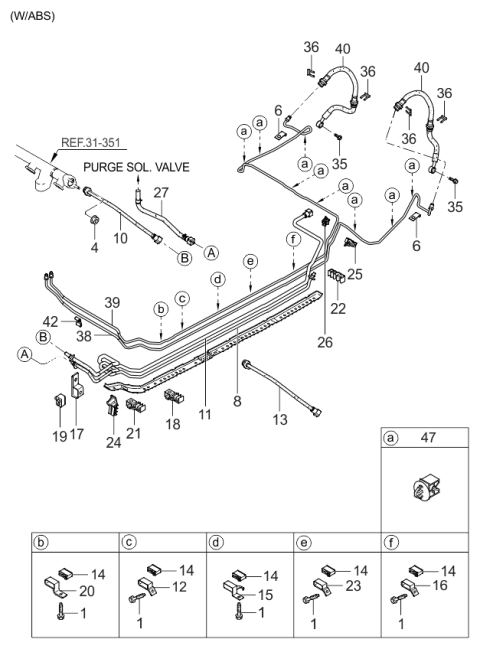 2005 Kia Spectra Brake Fluid Line Diagram 4