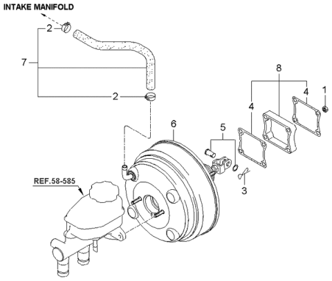 2005 Kia Spectra Power Brake Booster Diagram