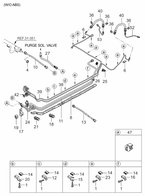 2004 Kia Spectra Brake Fluid Line Diagram 3