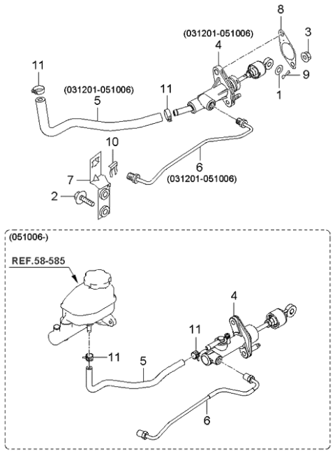 2006 Kia Spectra Clutch Master Cylinder Diagram