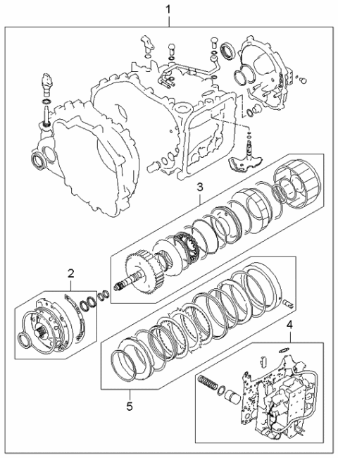 2005 Kia Spectra Seal Kit-Automatic TRANSAXLE Front & Rear Diagram for 4504039A00