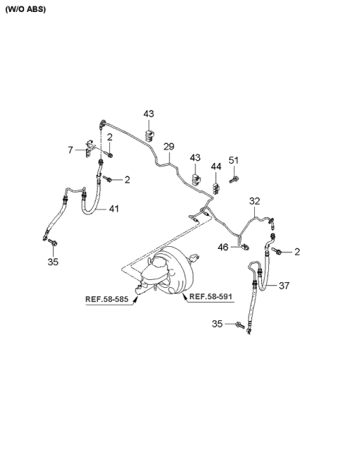 2004 Kia Spectra Brake Fluid Line Diagram 1