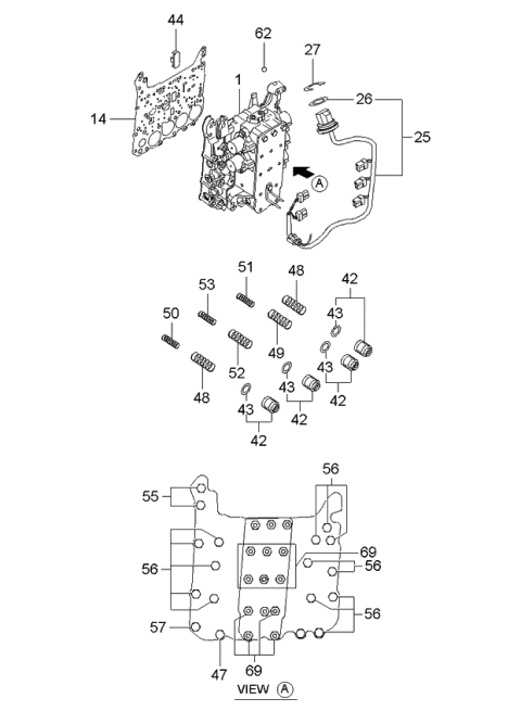 2005 Kia Spectra Transaxle Gear-Auto Diagram 5