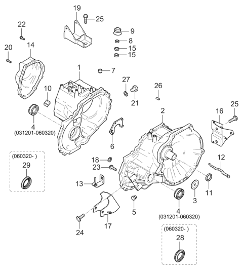 2004 Kia Spectra Housing-Clutch Diagram for 4311528501