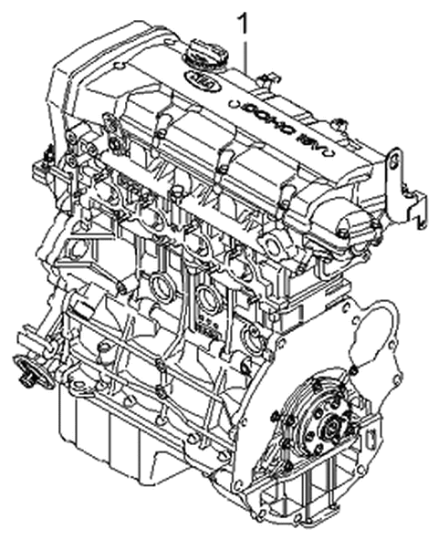 2005 Kia Spectra Engine Assembly-Sub Diagram for 2110123P10