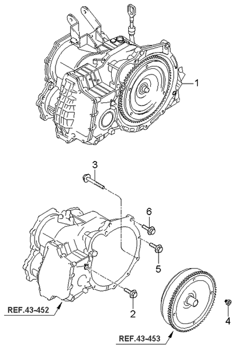 2004 Kia Spectra Sedan (New Body Style) Transaxle Assy-Auto Diagram 2