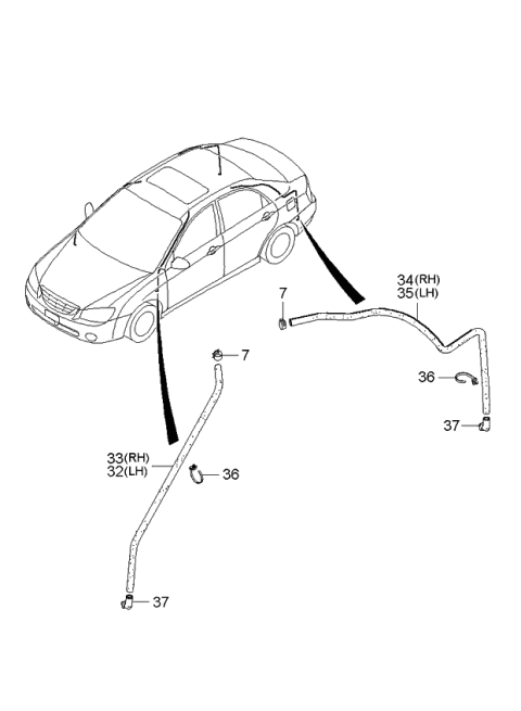 2006 Kia Spectra Sunroof Diagram 2