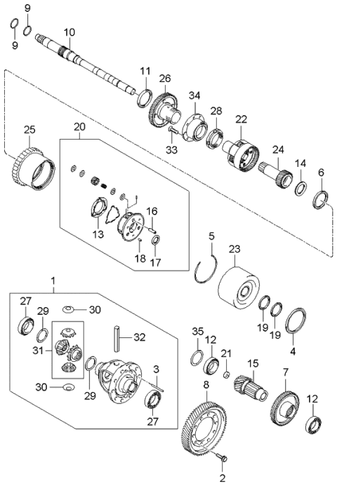 2005 Kia Spectra Spacer Diagram for 4586723036