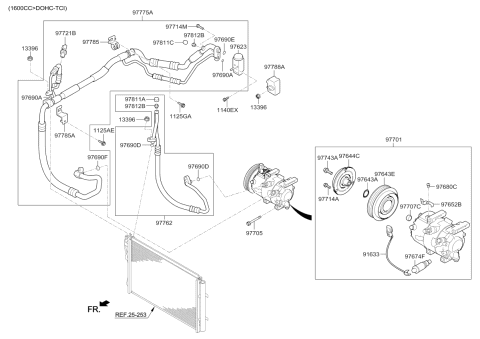 2017 Kia Forte Air Condition System-Cooler Line Diagram 2