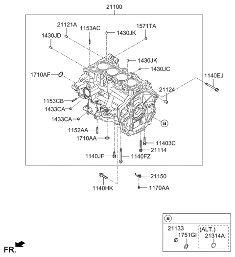 2018 Kia Forte Cylinder Block Diagram 1