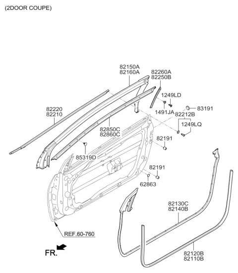 2017 Kia Forte Moulding-Front Door Diagram 2