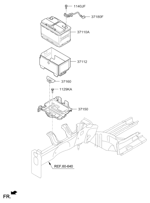 2017 Kia Forte Battery & Cable Diagram