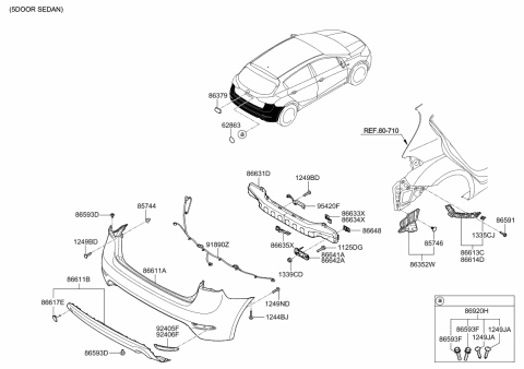 2018 Kia Forte Bracket-Rr Stay MTG Diagram for 86647A7520