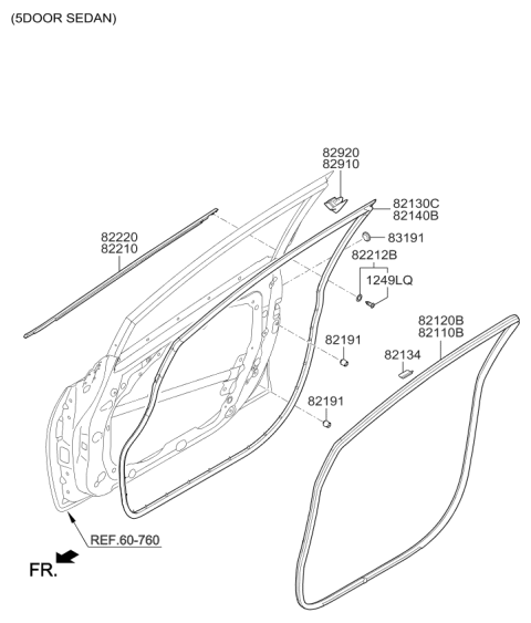 2017 Kia Forte Moulding-Front Door Diagram 1