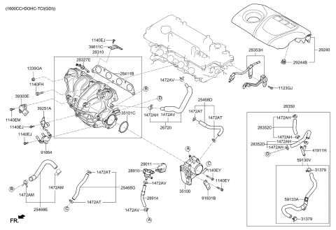 2017 Kia Forte Manifold Assembly-Intake Diagram for 283102B750