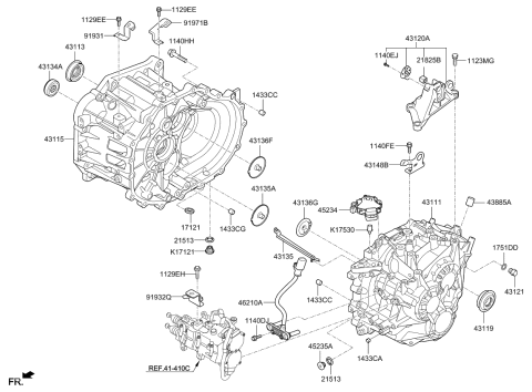 2018 Kia Forte Bracket-Wiring Mounting Diagram for 91931C2020