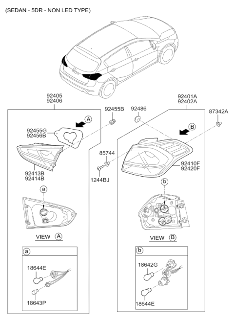 2018 Kia Forte Rear Combination Lamp Diagram 1