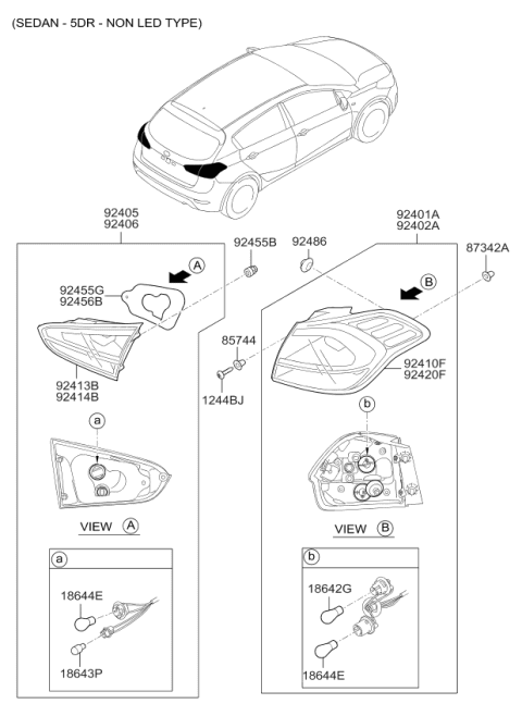 2017 Kia Forte Rear Combination Lamp Diagram 1