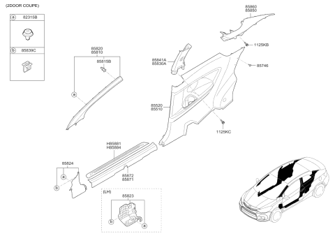 2017 Kia Forte Interior Side Trim Diagram 2