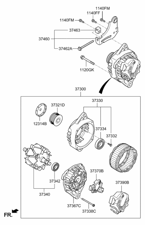 2017 Kia Forte Alternator Diagram 1