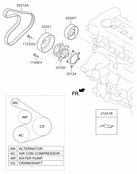 2017 Kia Forte Coolant Pump Diagram 1