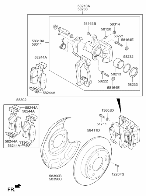 2018 Kia Forte Rear Wheel Brake Diagram