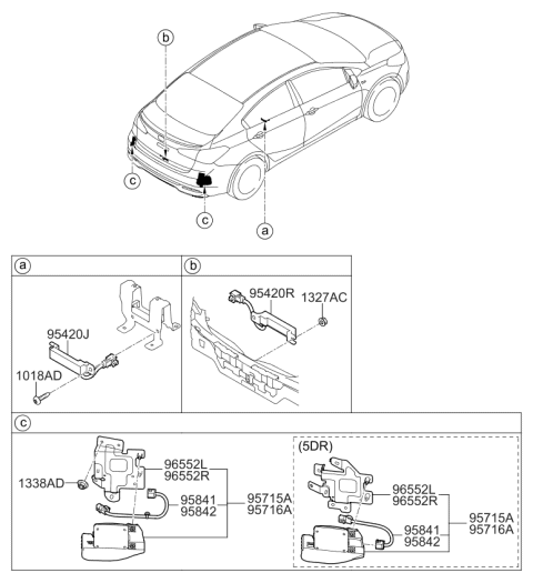 2018 Kia Forte Extension Wiring-Bsd,LH Diagram for 95814F2001