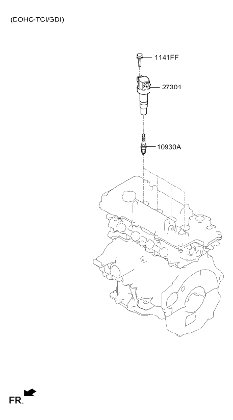 2017 Kia Forte Spark Plug & Cable Diagram 1