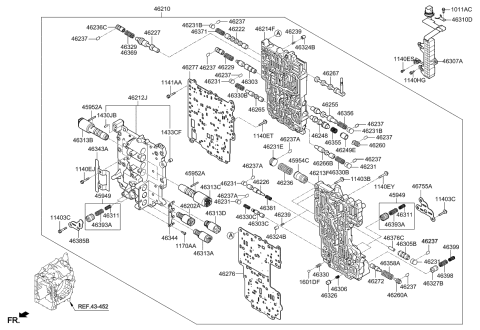 2017 Kia Forte Transmission Valve Body Diagram