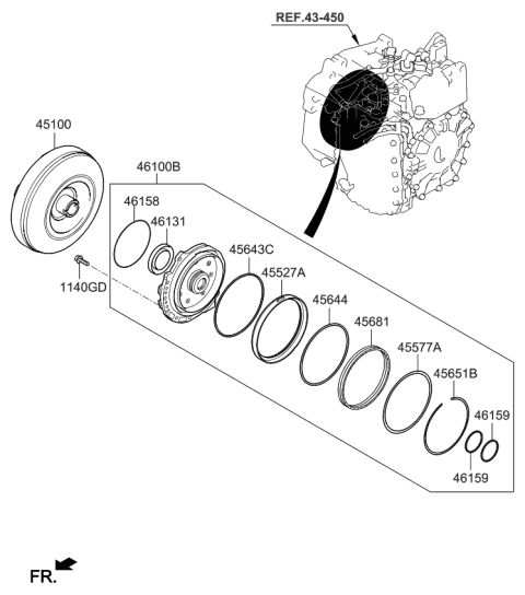 2017 Kia Forte Set-Oil Pump Assembly Diagram for 461002F000