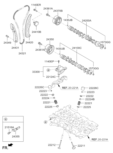 2017 Kia Forte Camshaft & Valve Diagram 1