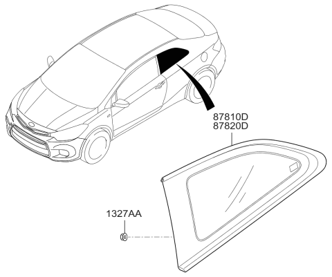 2017 Kia Forte Quarter Window Diagram