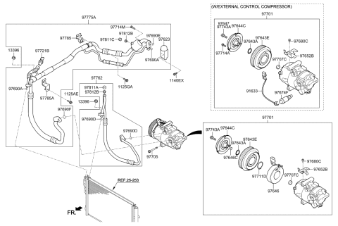 2018 Kia Forte Air Condition System-Cooler Line Diagram 1