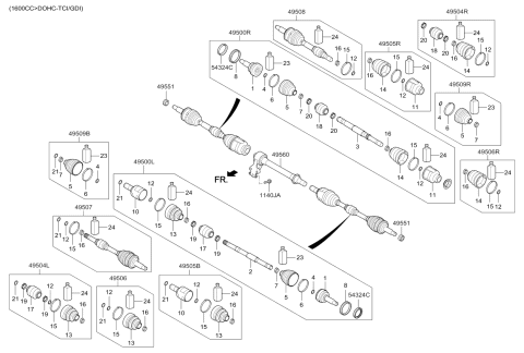 2018 Kia Forte Drive Shaft (Front) Diagram 2