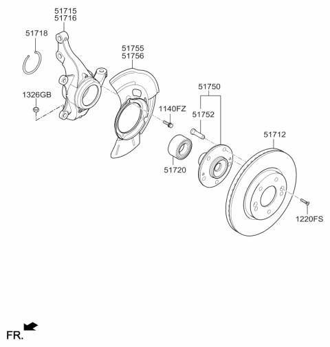 2018 Kia Forte Front Axle Diagram