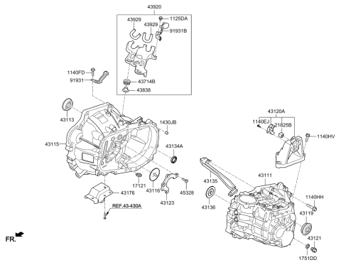 2017 Kia Forte Transaxle Case-Manual Diagram 3