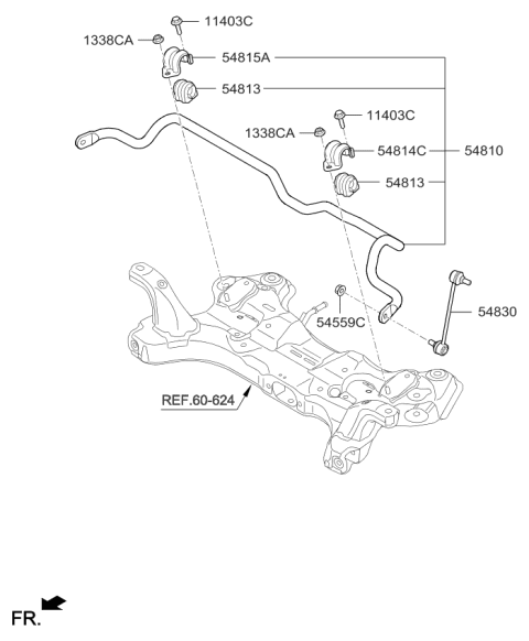 2018 Kia Forte Front Suspension Control Arm Diagram