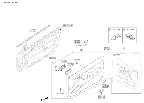 2017 Kia Forte Trim-Front Door Diagram 2