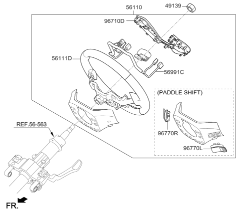 2017 Kia Forte Pac K Diagram for 56110A7120D6A