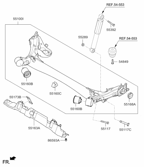 2017 Kia Forte Rear Suspension Control Arm Diagram