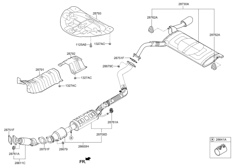 2018 Kia Forte Muffler & Exhaust Pipe Diagram 1