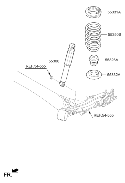 2017 Kia Forte Rear Spring & Strut Diagram