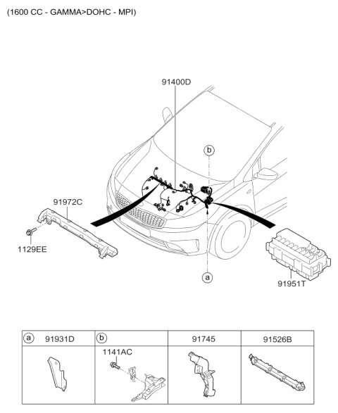 2018 Kia Forte Protector-Wiring Diagram for 919713U200