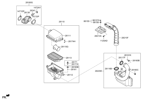 2018 Kia Forte Air Cleaner Diagram 2