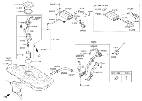 2017 Kia Forte Clip-Ventilator Tube Diagram for 311752V500