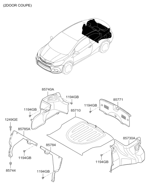 2017 Kia Forte Luggage Compartment Diagram 2