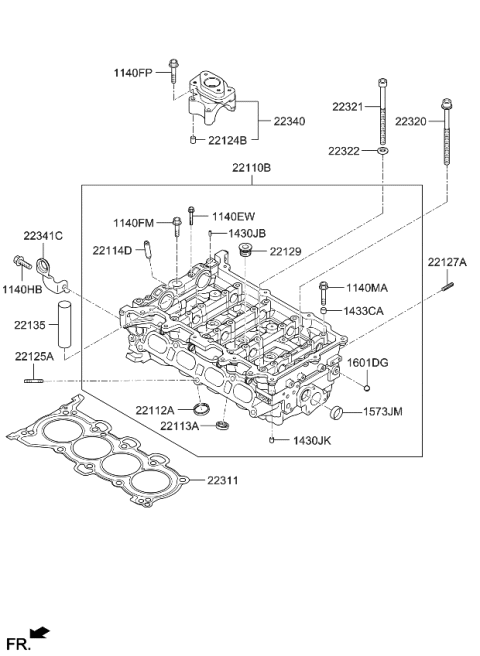 2018 Kia Forte Cylinder Head Diagram 2